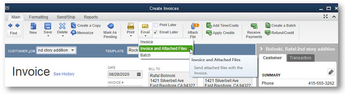 attach a pdf to a transaction in quickbooks for mac